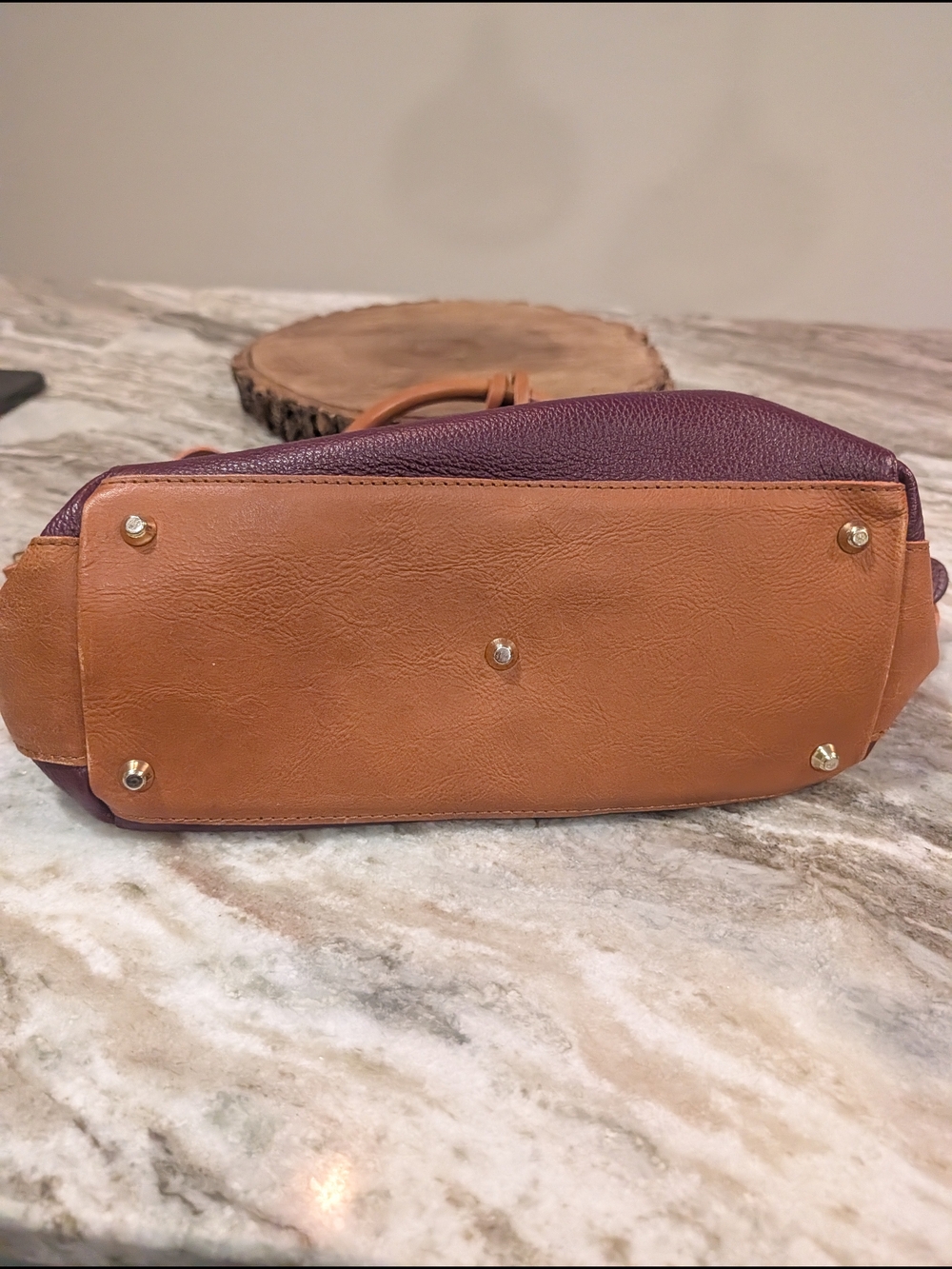 Valentina Plum Leather Bag - Picture 11 of 13